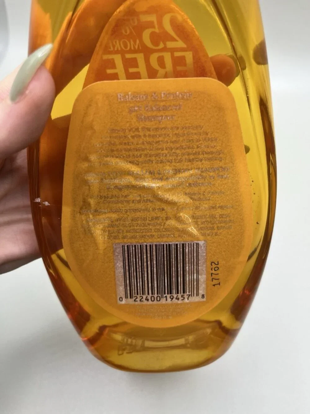 Vintage 90s Alberto VO5 Balsam & Protein Shampoo 25% More Amber 18.75 FL Oz